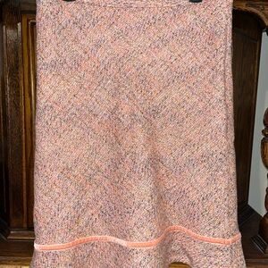 GAP Pink Multicolor Tweed A-Line Skirt